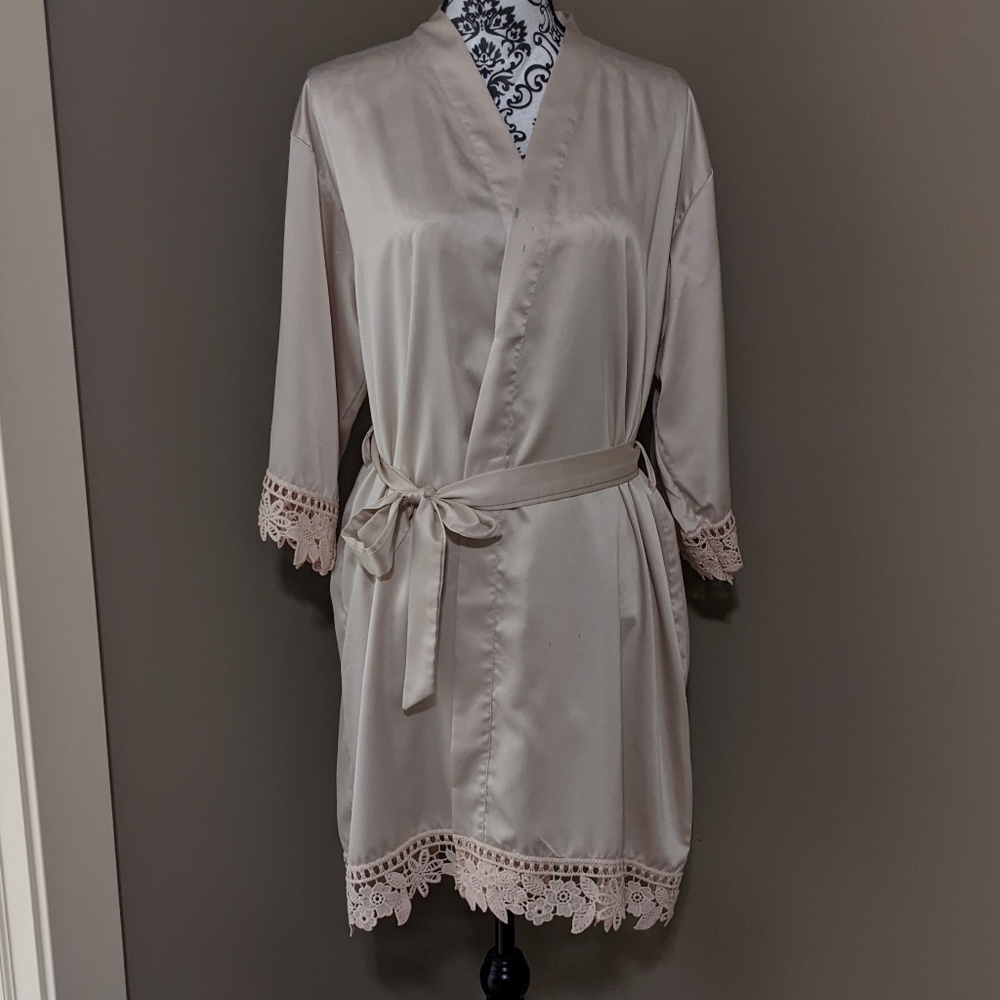 Lace and Satin Robe